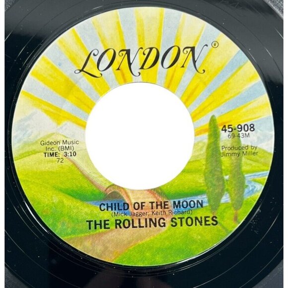 The Rolling Stones 45 RPM Record Jumpin Jack Flash Child Of The Moon London - Picture 4 of 4